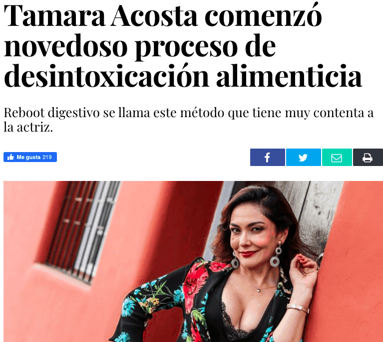 Tamara Acosta comenzó novedoso proceso de desintoxicación alimenticia 2